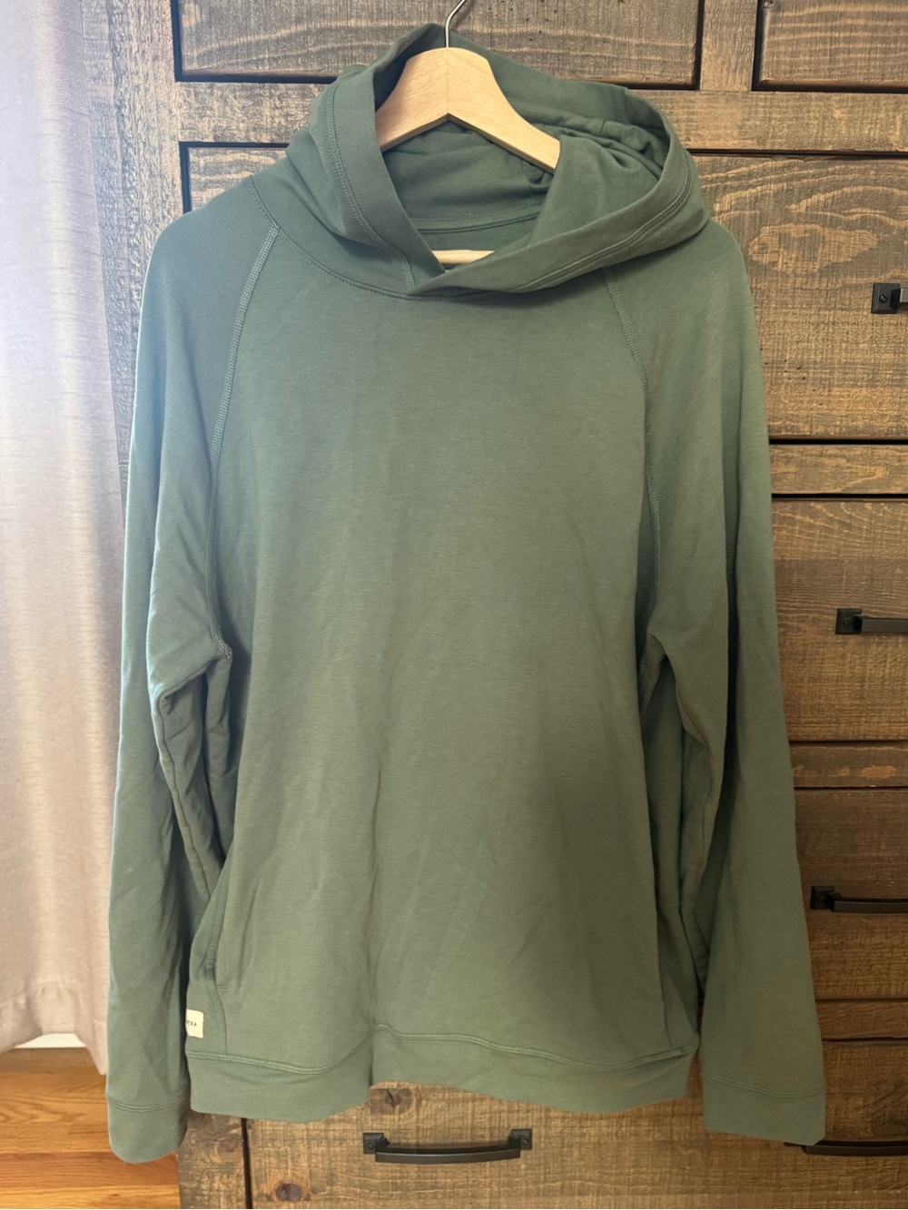 Men's Olive Green Hooded Pullover Sweatshirt